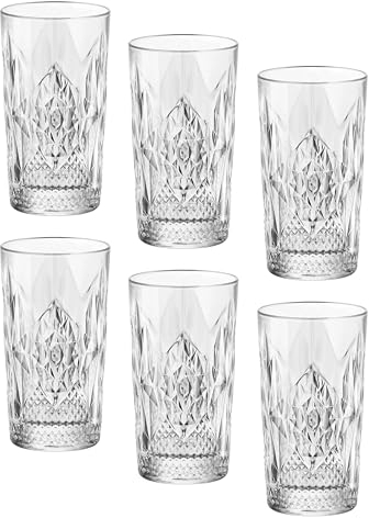 Bormioli Rocco 666219 Stone - Vaso alto (490 ml, cristal, 6 unidades), transparente