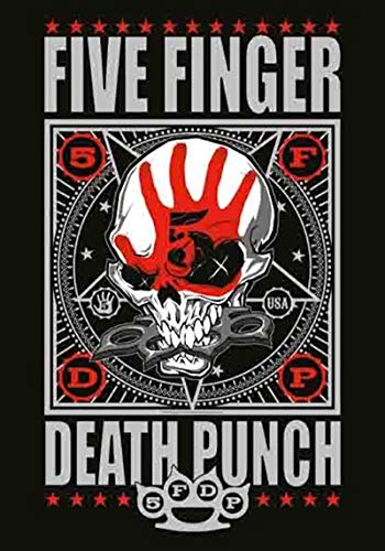 Fünf-Finger-Death Punch – Punchagram – Stoff-Poster-Flagge – 2-seitig – 76,2 x 109,2 cm
