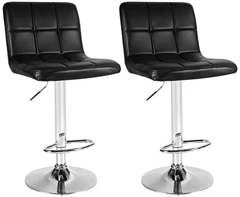 CCLIFE 1er 2er set Barhocker Barstuhl höhenverstellbar Kunstleder Bistrostuhl Bistrohocker 62-82cm Drehstuhl Drehhocker