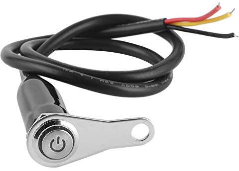 Commutateur de guidon de moto 12V, bouton de commande de support de modification de LED de commutateur de guidon de moto en acier inoxydable (1 bouton)