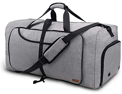 VS Vogshow 100L Grand Sac de Voyage Pliable, Fourre-Tout de Week-End de Sac Pliant de Sport étanche avec Compartiment à Chaussures pour Hommes Femmes