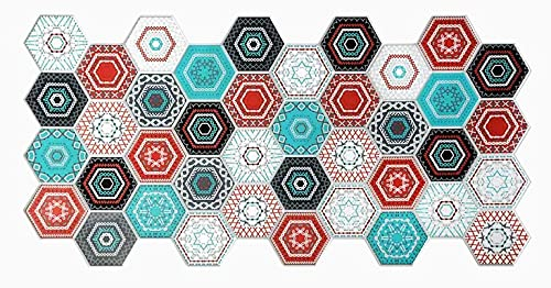3D-Wandpaneele Hexaeder, dekorative PVC-Kunststoffverkleidung (LAGOM)