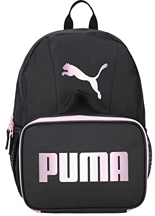 PUMA Combo sac à dos et déjeuner pour enfants, Noir, rose (Prism Pink/Black), taille unique