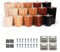 Britwood 4- 8 inch Wooden Trapeze Tapered Furniture Replacement Leg M8 Thread Level Mounting Plates Protective Felt Pad Set Of 4 For Sofa Cabinet Footstool Chair Bed [HOTEL] (4 =10 CM, Sand Oak) (11)