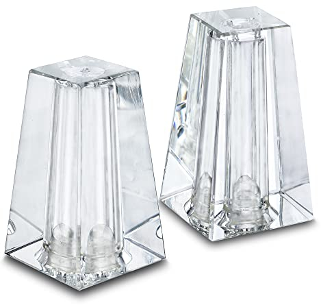 Juego de 2 mini saleros y pimenteros de cristal, botella de condimento de vidrio de arte moderno, decoración de cocina para el hogar, restaurante, boda, regalo creativo de inauguración de la casa