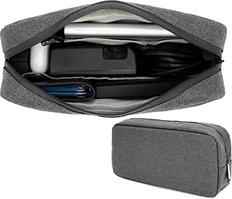 Ruyosn Kabel Organizer Tasche Wasserdicht Kabeltasche Klein Festplattentasche Elektronische Tasche Elektro Organizer Cable Bag Elektronik Zubehör Organisator Kabel Laptop Netzteil Grau S