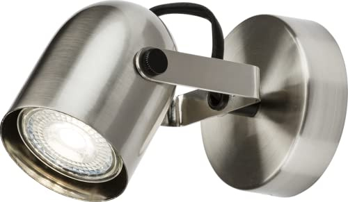 230V GU10 Single Spotlight - Brushed Chrome
