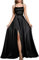Babyonline D.R.E.S.S. Robe pour Mariage Demoiselle d'honneur avec Fente Dos Nu Robe Femme Cérémonie Anniversaire sans Manches Noir 36
