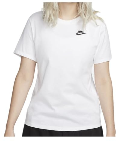 NIKE Damen Sw Club T-Shirt, Weiß, XS EU