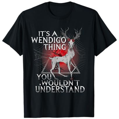 Funny Wendigo Cryptid Skin Walker Folklore Cryptozoology T-Shirt