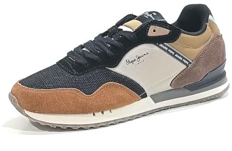 Pepe Jeans Herren London Forest M Sneaker, Black (Black), 42 EU