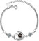 HEVIBK Armbänder in Herzform, Damenarmbänder, Freizeitarmbänder. (Silber)