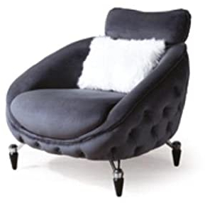 Chesterfield Sessel 1 Sitzer Schwarz Wohnzimmer Luxus Design Italienische Möbel