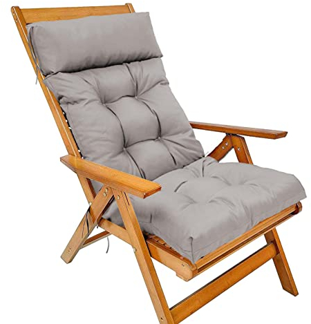 Kaxenig Schaukelstuhl Auflage, Hochlehner Polsterauflage, Sitzpolster Set Für Gartenstühle Outdoor Stuhlkissen, Hochlehner Sitzauflagen Für Gartenmöbel, 110 X 50 cm