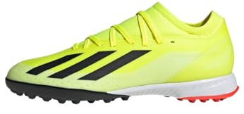 adidas Unisex X Crazyfast League Turf Boots, Solar Yellow/Core Black/Cloud White, 12 UK