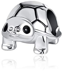 SBI Jewelry Breloque tortue porte-bonheur pour bracelet compatible avec les bracelets à breloques Pandora Animal Good Luck Best Wishes Ocean Sea Perle d'anniversaire d'anniversaire