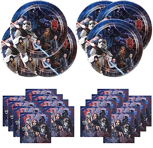 We1Fit 40pc Star-War Party Supplies - Tableware Set for 20 Guests, Birthday Party Decorations