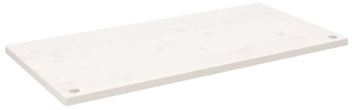 vidaXL Schreibtischplatte, Tischplatte für Bürotisch Schreibtisch Couchtisch, Holztischplatte mit lebendiger Kante, Schreibtisch Platte Büro Schreibtischplatte, Weiß Massivholz Kiefer
