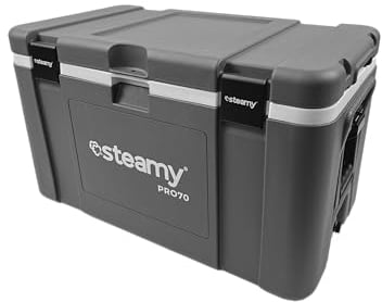 Steamy Pro 70, Nevera Pasiva Grande Especial para Uso Profesional, 70 litros, Gris