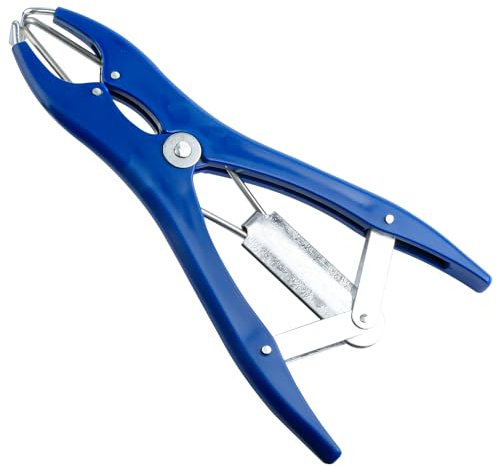 Rumyve Stainless Steel Balloon Filling Plier - Portable Mouth Opening Tool and Stretcher for Party Supplies, Petals, Confetti, Sequins, Gold Powder (Blue)
