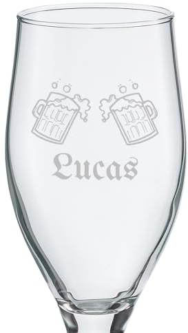 Wanapix | Copa de Cerveza Personalizada | 32 cl. | Vaso de Cerveza con tu Nombre Grabado | Copas Ecológicas Libres de Plomo | Regalo Original para Cerveceros | Brindis de jarras
