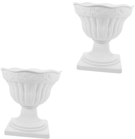 SEWOART 2 Stücke Stilvolle Kunststoff Veranda Pflanzer Roman Für Hochzeit Home Decor