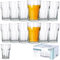 Vilde Lot de 12 verres à eau, verres à jus universels, haute résistance aux chocs, verres à jus, verres longs, gobelets en verre, 360 ml, 12 pièces
