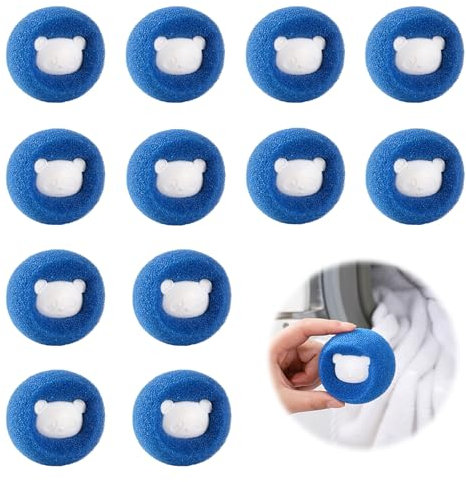 8 Piezas Colector de Pelo para Lavadora Recogedor de Cabello para Lavadora Bolas de Pelusa para Lavadora para Elimina el Pelo y la Pelusa de Las Mascotas y Reduce el Enredo de la Ropa(Azul)