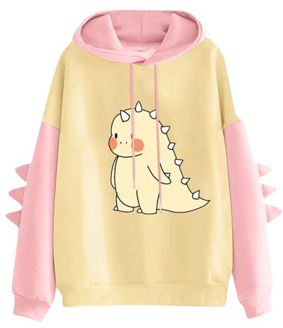 Generisch Kapuzenpullover Damen Farbblock Langarm Winterpullover Lustig Kuschelpullover Oberteile Lässig Sweatshirt mit Kapuze Aufdruck Damenpullover Vintage Hoodie Sport Kapuzenpulli Langarmshirt
