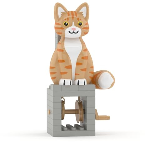 JEKCA Orange Tabby Cat | Automata Series | Cat Plastic Building Blocks | Age 14+