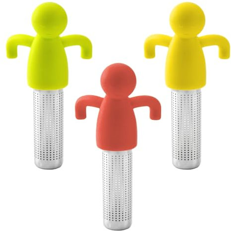 Paquete De 3 Infusores De Té Con Forma Humana, Infusores De Té Creativos, Filtro De Té, Colador De Té De Acero Inoxidable, Herramientas Para Hacer Té
