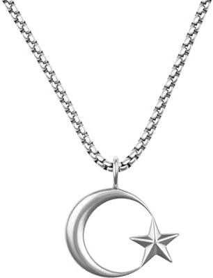 d'origine Chaîne Turquie Croissant de Lune Homme - Armoiries Turques (Acier Inoxydable), Acier inoxydable