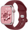 Dirrelo Compatible avec Bracelet Apple Watch Series 9 45mm 46mm 44mm 42mm 49mm Homme, Bracelet Sport Silicone Durable Remplacement pour iWatch SE Ultra 2 Series 10 8 7 6 5 4 3 2 1, Bordeaux