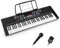 COSTWAY Keyboard Piano für Anfänger mit 61 Tasten, Digitalpiano mit 300 Tönen, 300 Rhythmen, 50 Demos, 3 Lernmodi, inkl. Ständer, Mikrofon, E Klavier Digital Piano