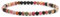 Echtes Gemischter Turmalin Edelstein Armband mit runden 4mm Perlen - verschiedene Längen - Heilstein Schutzstein Edelsteinarmband Glücksbringer Talisman Geschenk (Gem. Turm., 21CM)