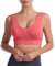 Angxiwan Lightning Deals of The Day Sports Bras Women Full Coverage Activewear Bra Super Comfort Push up Bralette Breathable Wide Strap Crop Tops Vest Seamless Todays Deals of The Day