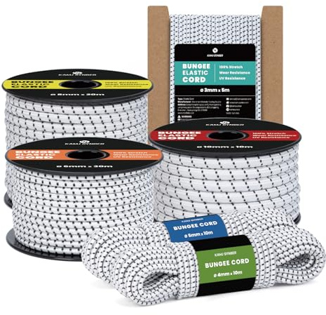 Tendeur Élastique 3mm x 10m Corde Elastique Bâche Sandow Cordon Elastique