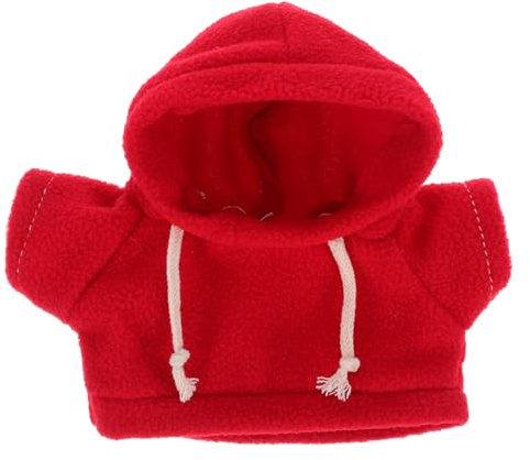KICHOUSE PlüSchbäR Kleidung Roter Hoodie FüR Puppen Zum Wechseln Weiches Outfit FüR Kuscheltiere Spielzeug ZubehöR FüR Kinder Kreative Sammler