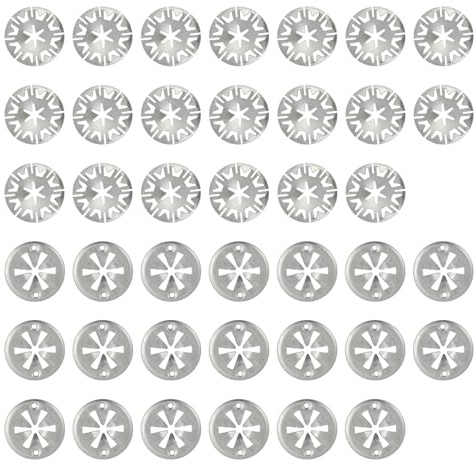 40 Pezzi Rondelle di Bloccaggio in Acciaio da 30mm, Morsetti Piastra di Protezione dal Calore Auto, Dischi di Bloccaggio per Isolamento Termico, Fermi Metallici Scudo Termico Universali