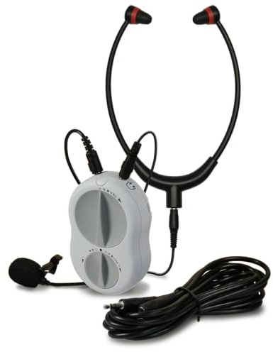 Sarabec Crescendo 60 Personal Listening System for Hard of Hearing, Portable Conversation & TV Sound Amplifier, Adjustable Volume & Tone Control