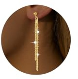 Maynor Tropfen Ohrringe für Damen Frauen Gold Silber 925 Hängend mit Zirkonia Dangle Ohrringe Handmade Schmuck Geschenk