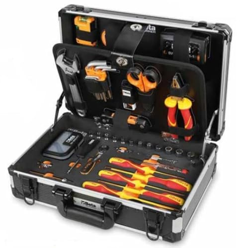 Beta BW 2054EL-106 – Maletín de Plástico con Juego de 106 Herramientas para Mantenimiento Electrotécnico