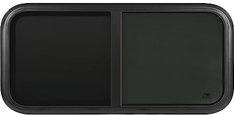 SIXRUN Finestra Scorrevole per con Vetro Temperato e Zanzariera per Rimorchi 44,5x20,9 Pollici Protezione Telaio in Alluminio Resistente (Per spessore parete 33‑38 mm/1,3‑1,5 pollici)