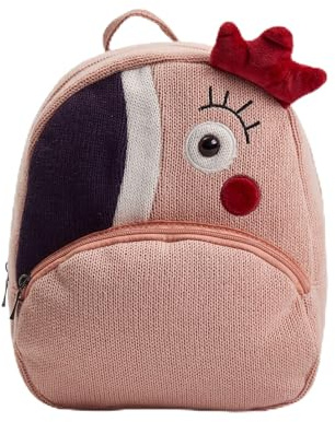CROCHETTS – Gehäkelter Kinderrucksack Ariel | Baby- & Kinderrucksack aus 100% Naturbaumwolle | Weiches, hypoallergenes Tierdesign | Verstellbare Träger & Kordelzug | Originelles Kindergeschenk