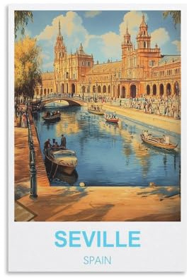 200-teiliges Puzzle, Sevilla, Spanien, 200-teiliges Puzzle für Erwachsene und Kinder, klassisches Familienpuzzle für drinnen, 35 x 25 cm