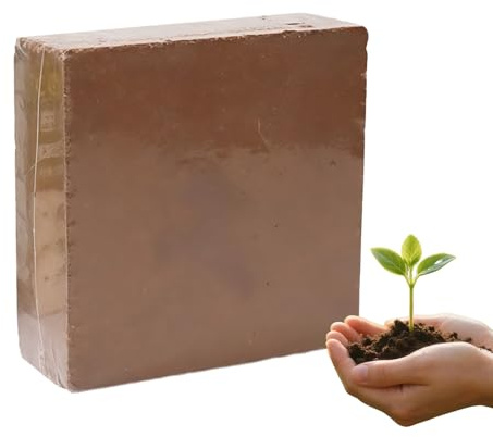 Terreau organique pour plantes en pot | Bloc de terreau compressé de 300 g – Terreau pour la culture de fleurs, pour les plantes, pour la cour, pour l'intérieur et