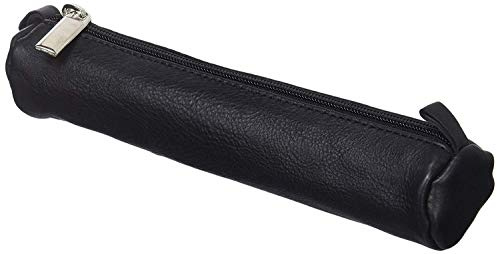 Alassio Stifteetui Schlamperrolle Echtes Nappa Leder schwarz 43041 Mäppchen Federmäppchen Etui 19 cm x 3,5 cm
