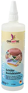 CREARTEC Schüler Bastelkleister - Praktischer Kleber für kreative Bastelarbeiten - 250 g - Made in Germany