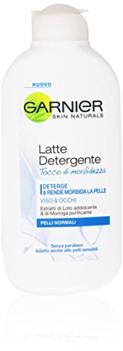 Garnier Latte Detergente Tocco di Morbidezza per Pelli Normali, 200 ml