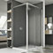 Idralite Replay Duo 1 Tür Duschkabine 120x90 cm H185 Strukturglas